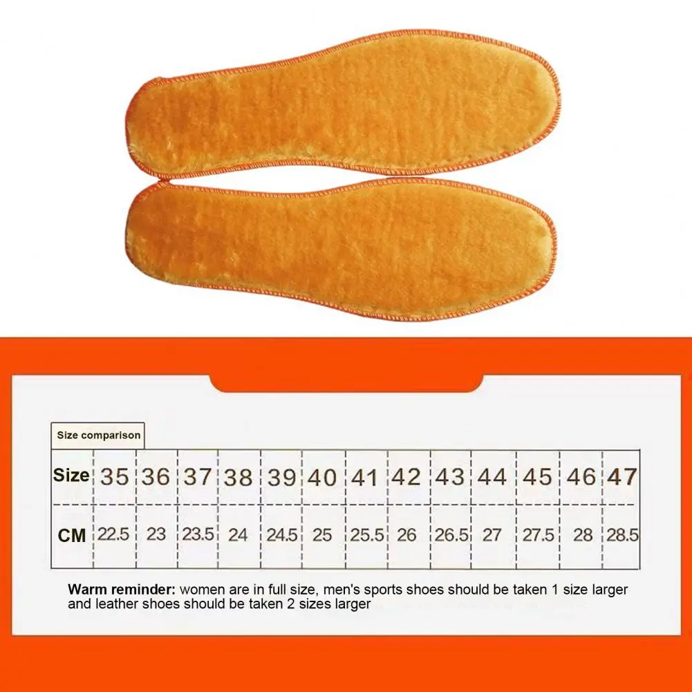 Shoe Insoles Faux Wool Soft Sweat-absorbing Women Men Keep Warm Shoe Pad Winter  Snow Boots Shoe Pad Thermal Insert Insoles