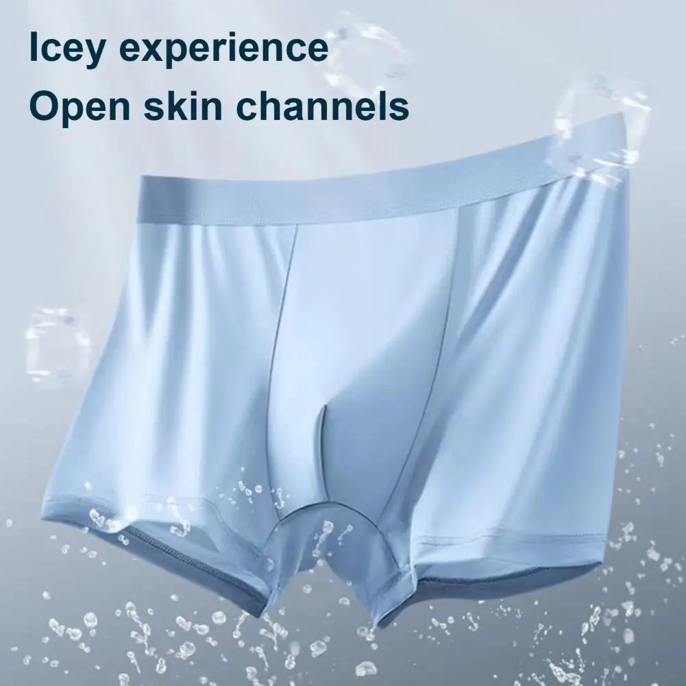 2025 L-3XL Men Underpants Soft Mid Waist Elastic Seamless Anti-septic Moisture-wicking U Convex Pounch Men Boxers Sexy Underwear
