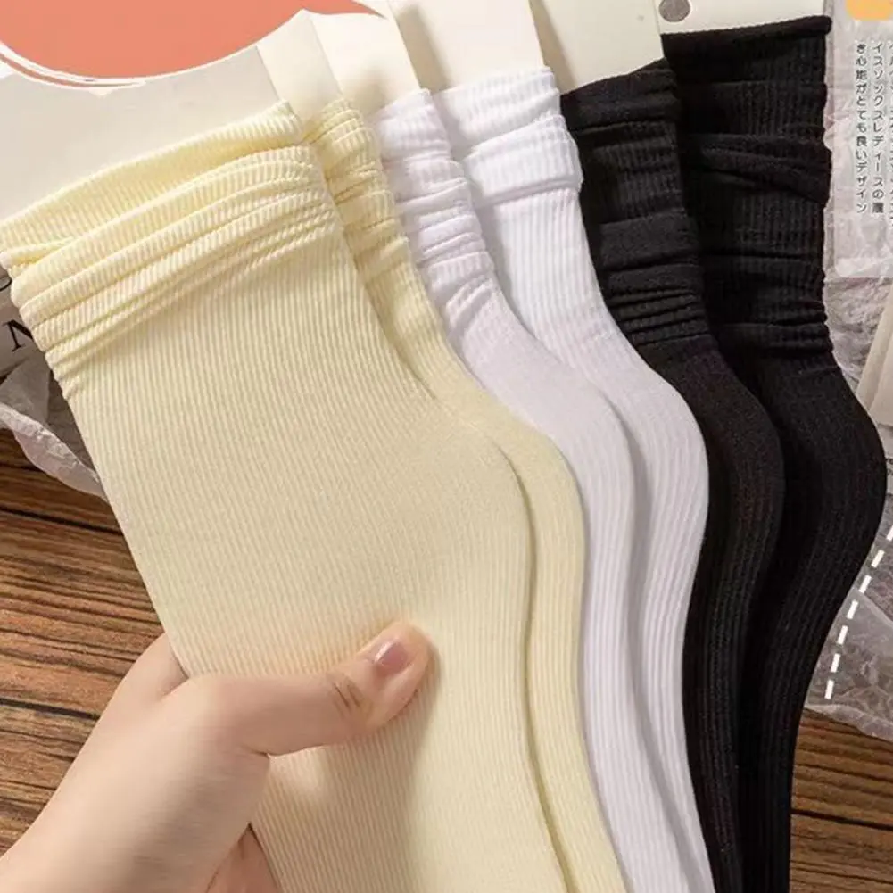 Durable Socks Tear-resistant Socks Breathable Ice Silk Crew Socks for Women Thin Cooling for Summer Casual Calf High Ladies