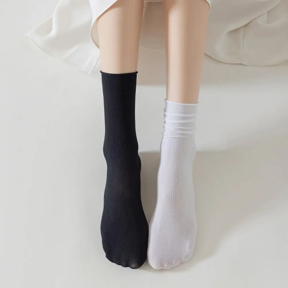 Durable Socks Tear-resistant Socks Breathable Ice Silk Crew Socks for Women Thin Cooling for Summer Casual Calf High Ladies