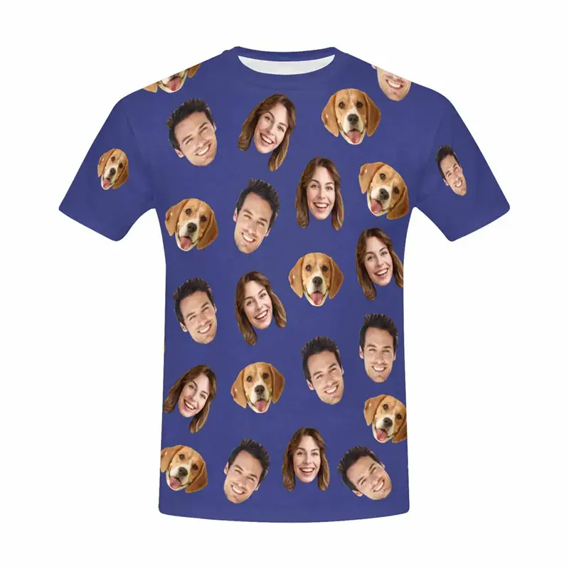 DIY Custom Photo T-shirt For Men Clothes Personality O Neck Short Sleeve Jersey T Shirts Customized Sport Breathable Tees Tops