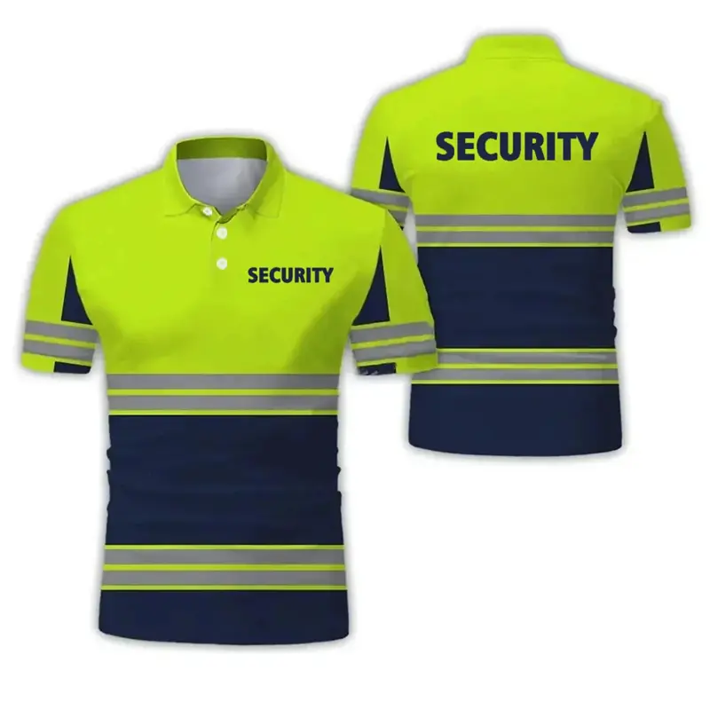 Fake Project Work Uniforms Excavator 3D Print Cosplay Oversized Men's Polo Shirt Short Sleeve Top Tee Breathable Uniform Clothes