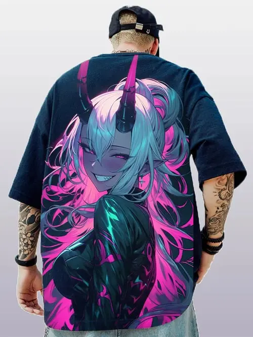 Summer Men's Fashion Anime Print Casual Short Sleeve T-Shirts Street Trend Male Clothes Hip Hop Tee Quick Dry Oversized Clothing