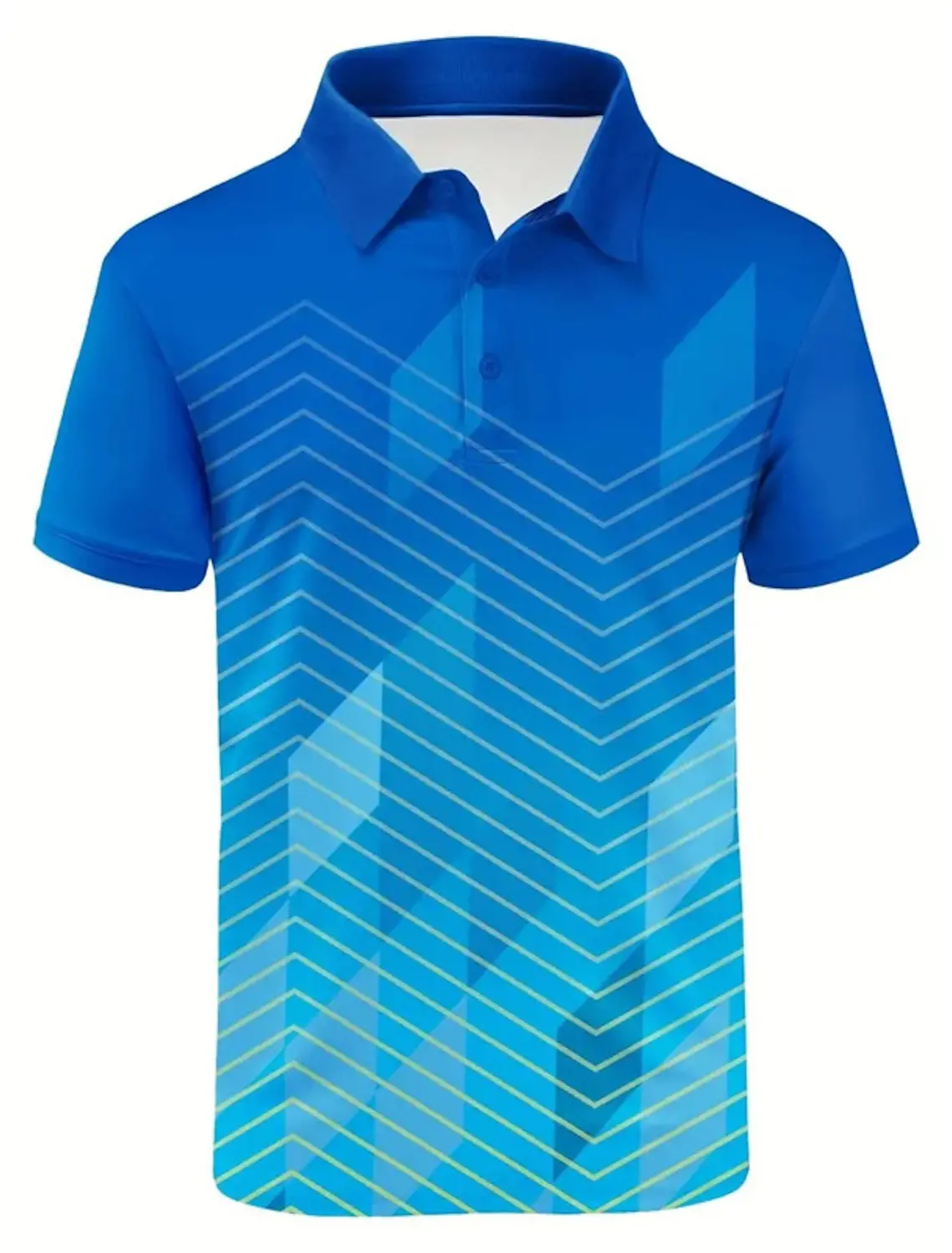Men's Polo Button Up Polos Polo Shirt Golf Shirt Gradient Graphic Prints Geometry Turndown Short Sleeves Fashion Sport Clothing