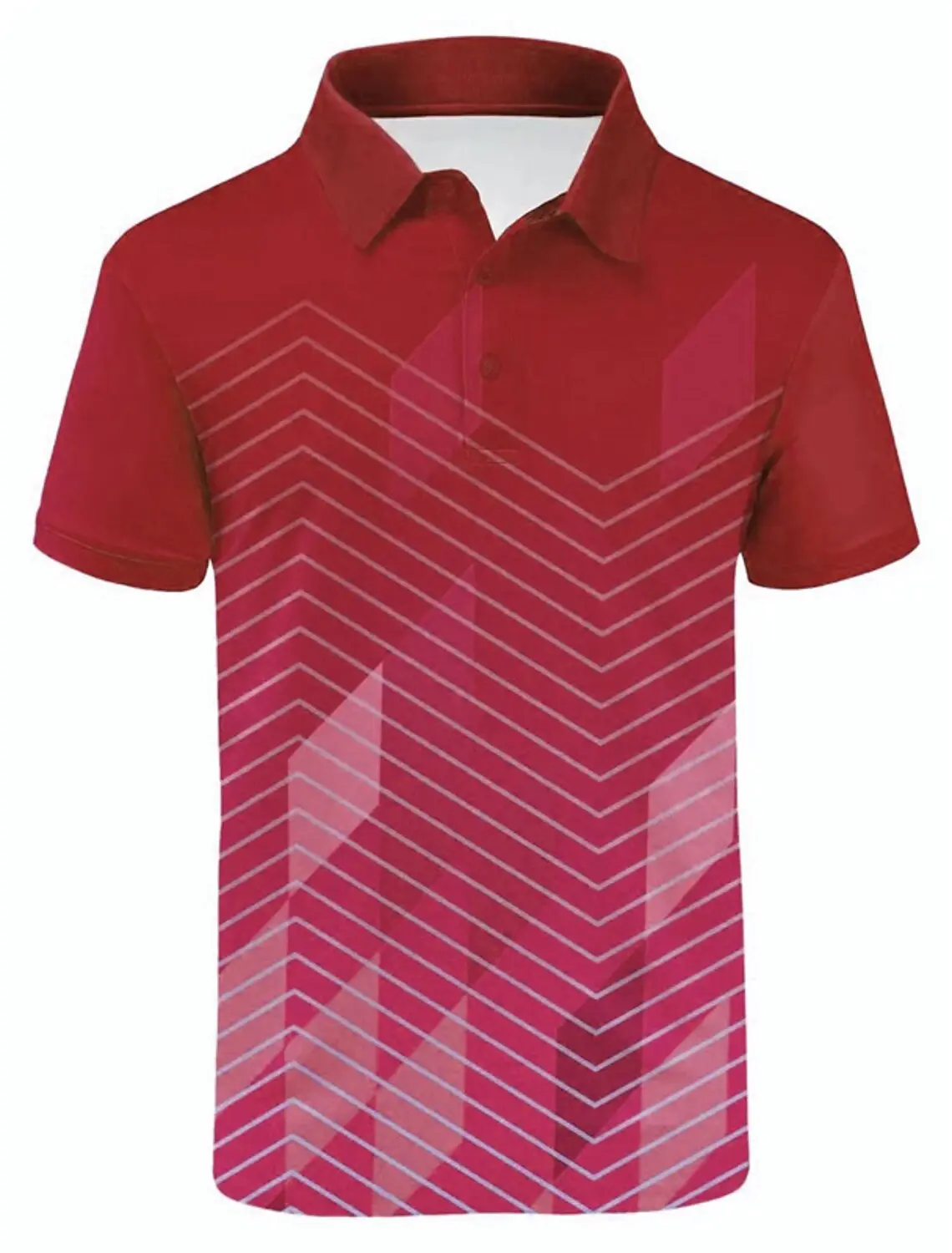 Men's Polo Button Up Polos Polo Shirt Golf Shirt Gradient Graphic Prints Geometry Turndown Short Sleeves Fashion Sport Clothing