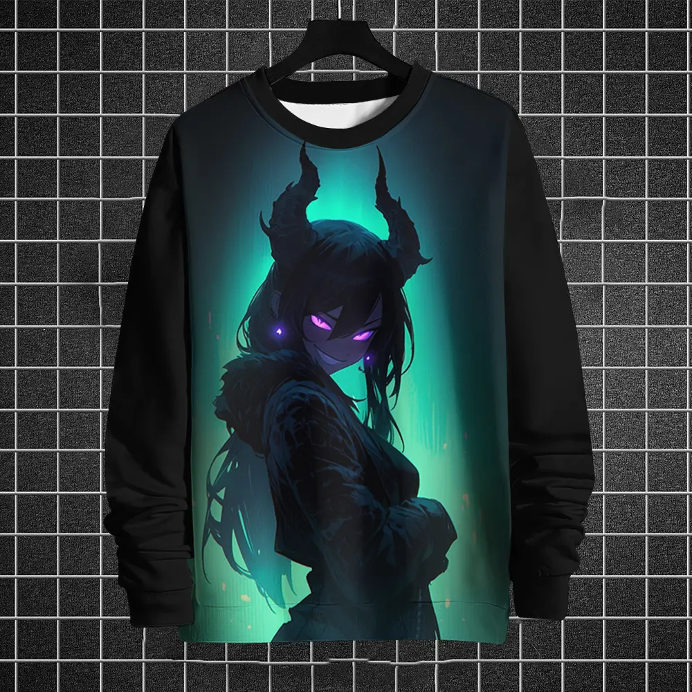 3D Printed Anime Characters Long Sleeve T-Shirts For Men Autumn Fashion Men's O-Neck Sportwear Oversized  Pullover Mens clothing