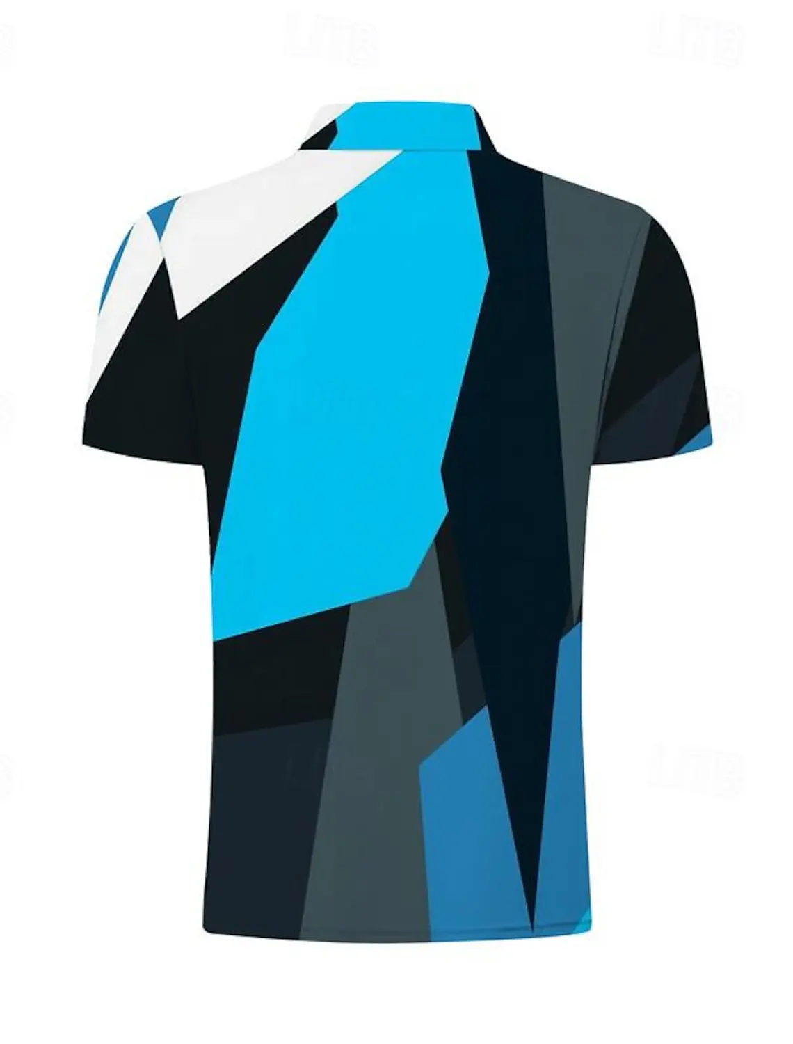 2024 Color Block Geometry Men's Fashion Casual Golf Polo Shirt Short Sleeve Turndown Polo ShirtsSummer Micro-elastic Lapel Polo