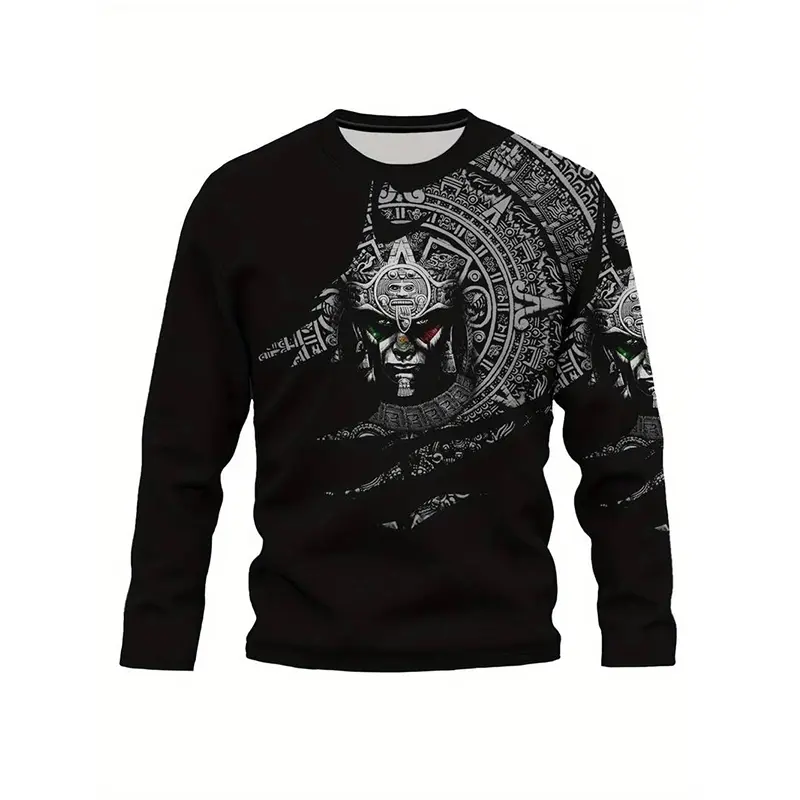 Fashion Mexican Flag T-Shirts Mexico 3D Print Men Woman Long Sleeve T Shirt Streetwear Oversized Harajuku Kids Tees Top Clothing