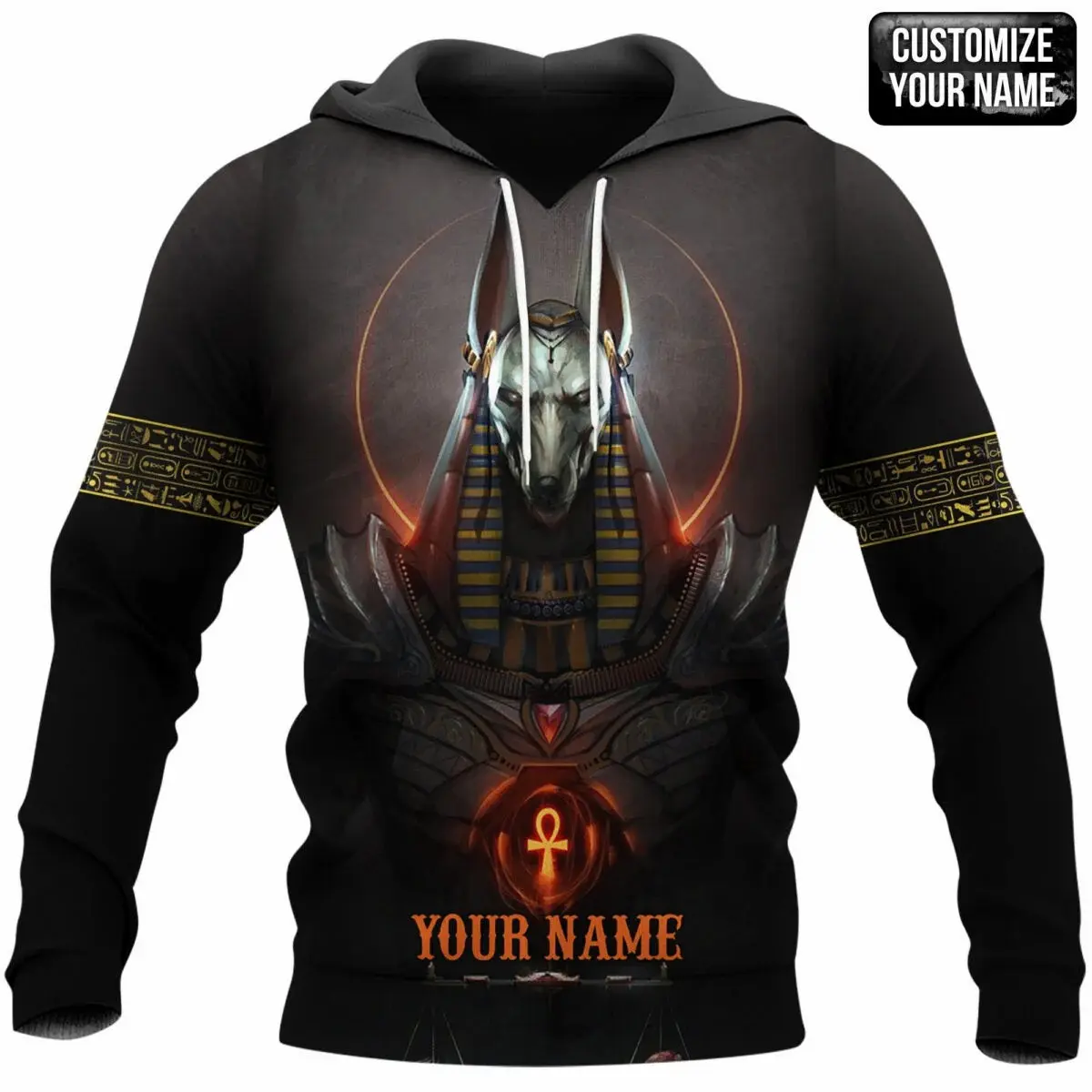 Men's Hoodie Eygpt Anubis Design Hoodies 3D Print Graphic Tops Autumn Long Sleeve Streetwear Hooded Hoodie For Men Clothes