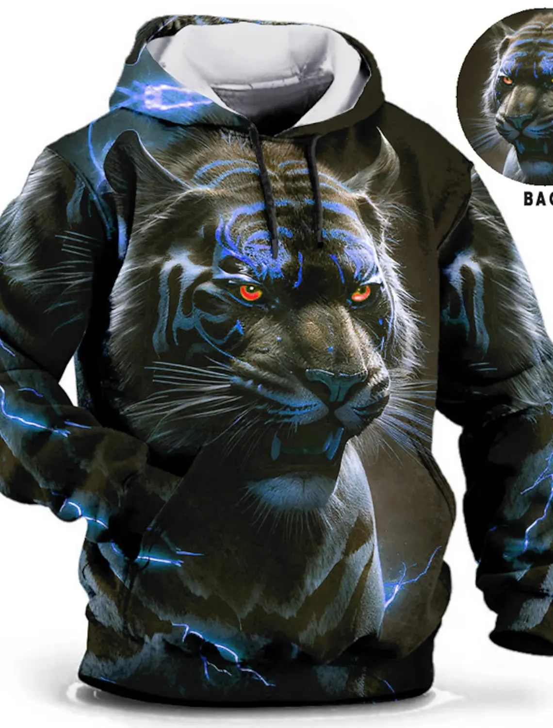 Unisex Fashion Men's Graphic Hoodie Animal Tiger Prints Daily Classic Casual 3D Pullover Streetwear Hoodies Long Sleeve Hooded
