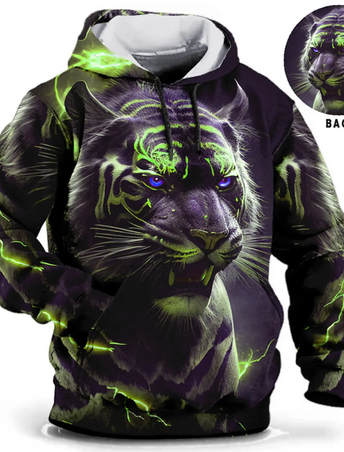 Unisex Fashion Men's Graphic Hoodie Animal Tiger Prints Daily Classic Casual 3D Pullover Streetwear Hoodies Long Sleeve Hooded