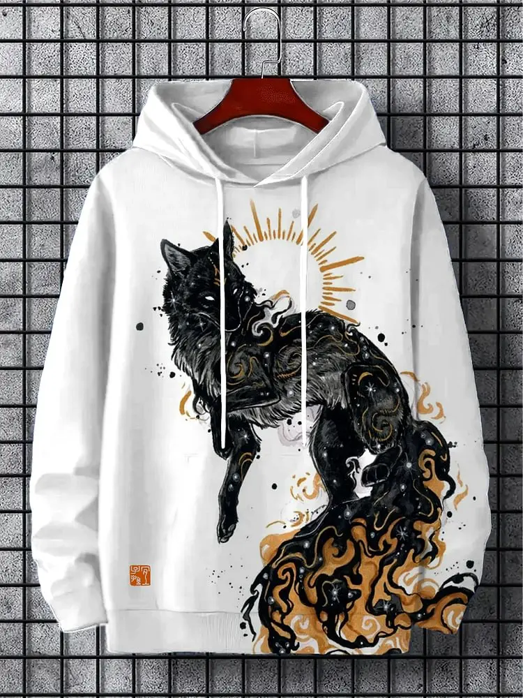 2024 Autumn and Winter Anime Men's Hoodie Art Leisure Sports Daily Sweatshirt Hoodie Printed Pattern New Autumn and Winter