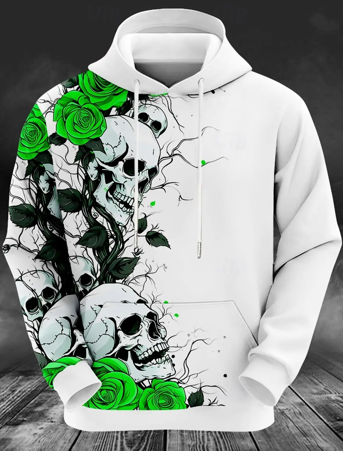 Halloween Day of the Dead Floral Pumpkin Men's Fashion 3D Print Hoodie Vacation Club Hoodies Hooded Pocket 3D Print Sweatshirt