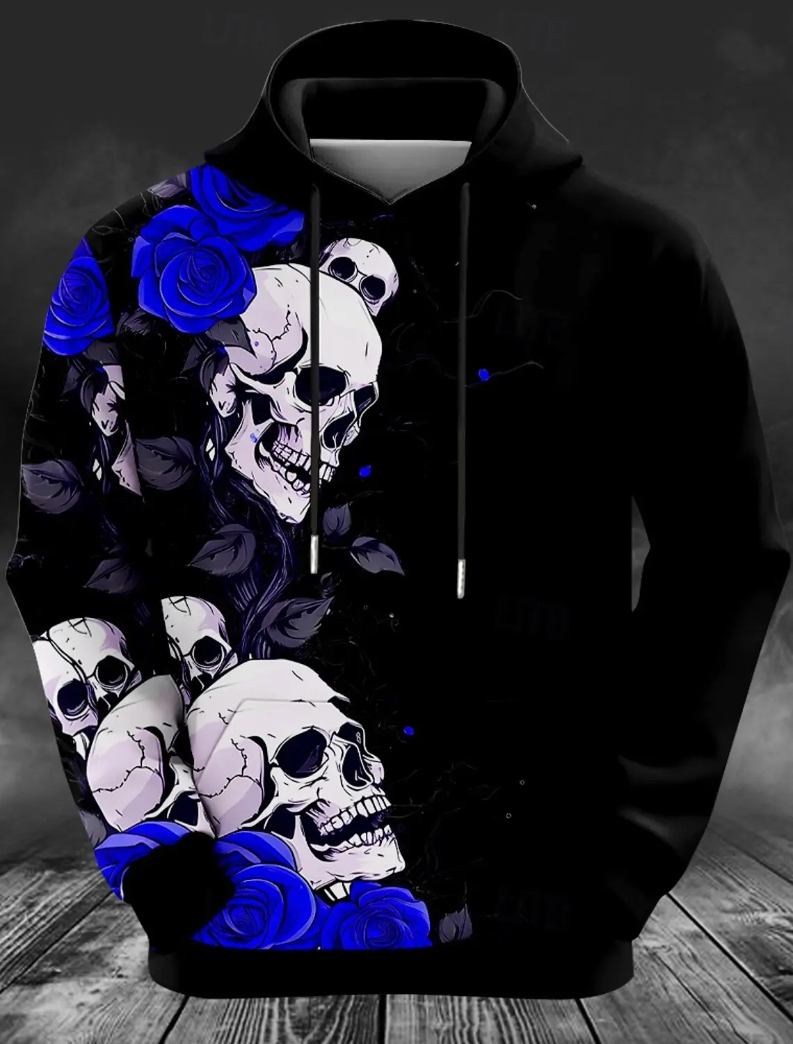 Halloween Day of the Dead Floral Pumpkin Men's Fashion 3D Print Hoodie Vacation Club Hoodies Hooded Pocket 3D Print Sweatshirt