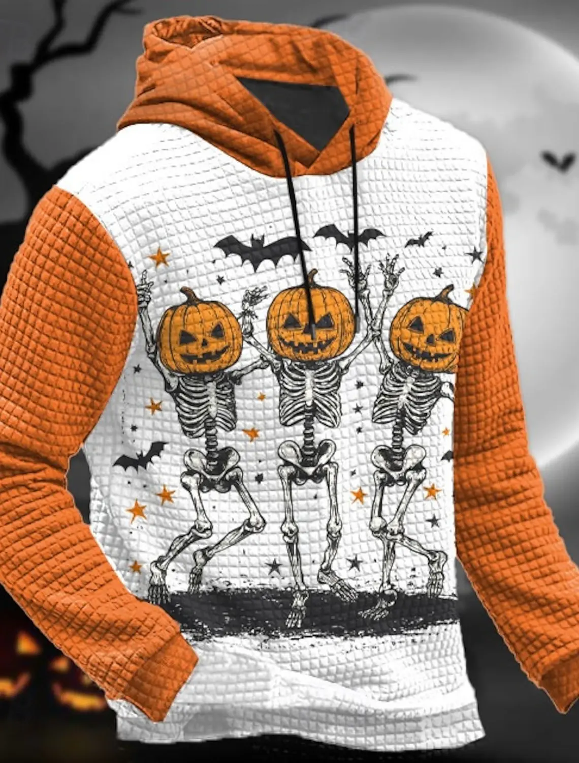 Graphic Skeleton Pumpkin Men's Vacation 3D Print Halloween Hoodie Sports  Hoodies  Hooded Printing Designer Hoodie Sweatshirt