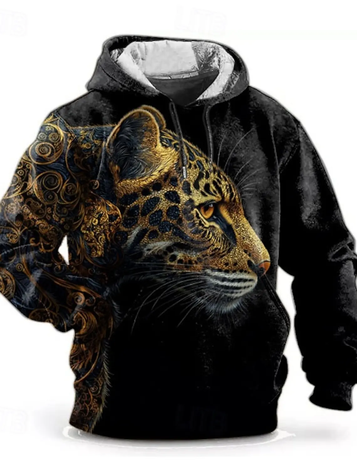 Wolf Men's Fashion 3D Print Hoodie Sports Outdoor Streetwear Hoodies Black Hooded Print Front Pocket esigner Hoodie Sweatshirt