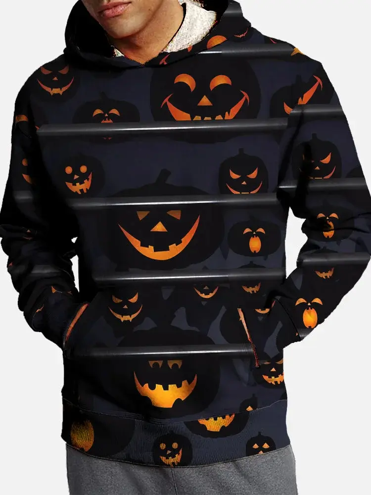 2024 Men's Fashion 3D Print Hoodie Sports Outdoor Halloween Hoodies Hooded Print Front Pocket Fall Designer Hoodie Sweatshirt