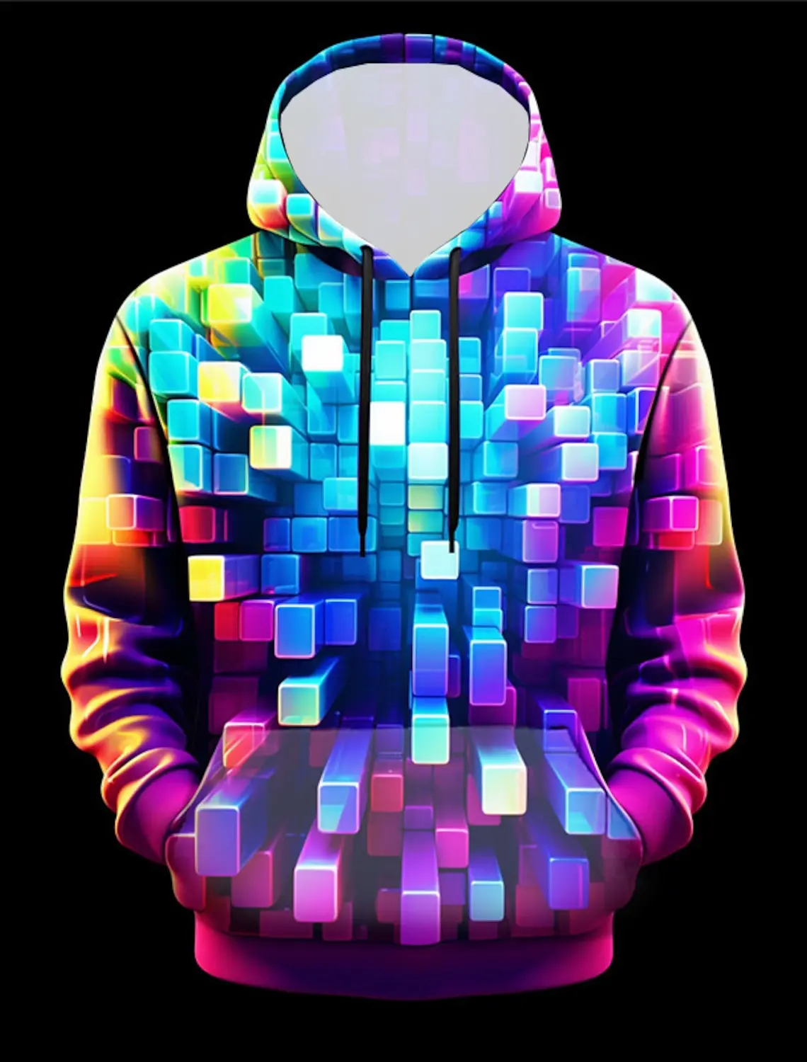Graphic Color Block Men's Fashion 3D Print Hoodie Hoodies Long Sleeve Hooded Print Front Pocket Spring & Fall Hoodie Sweatshirt