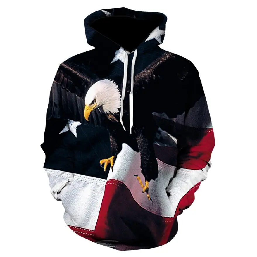 2021 Brand 3D Print Fun Design Usa Flag Hoodie Fashion Men's And Women's Sports Street Wear Skateboard Thin Sweatshirt Pullovers
