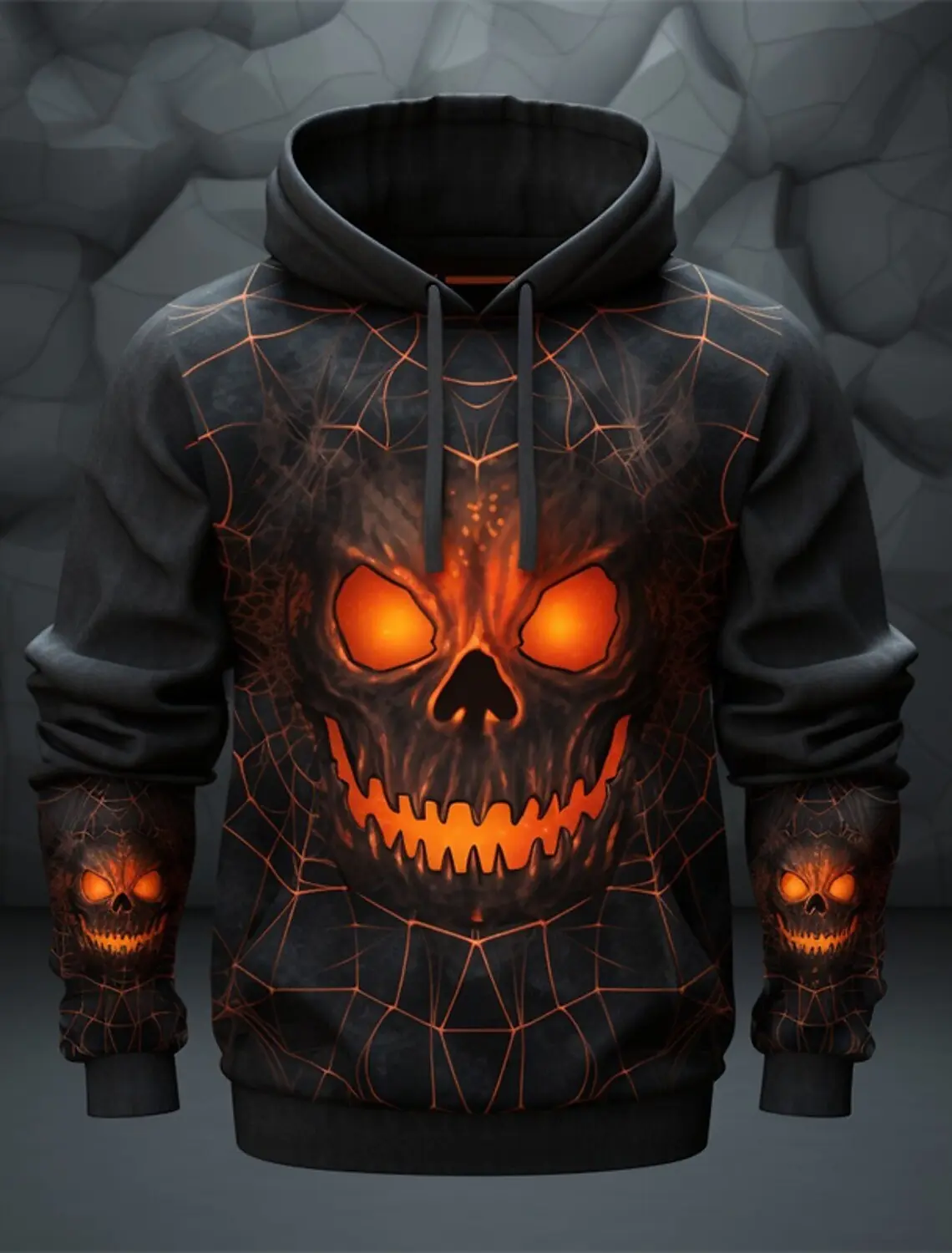 2024Halloween Skull Men's Graphic Hoodie Prints Classic Casual 3D Pullover Holiday Fashion Hoodies Thin Style Long Sleeve Hooded