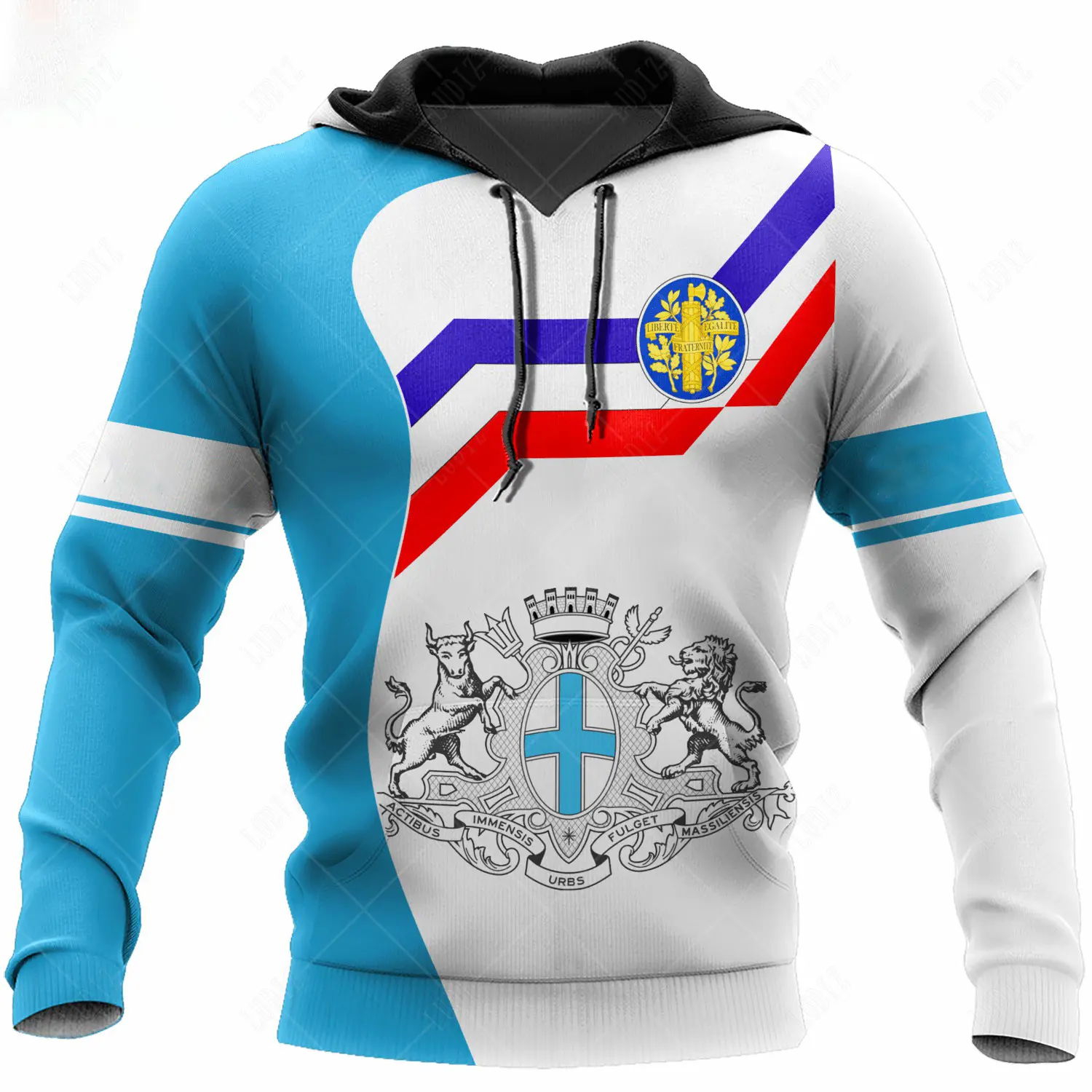 New France Hoodies Men's Hoodie 3D Print France Flag Tops Autumn Long Sleeve Streetwear Designer Hooded Hoodie For Men Clothing