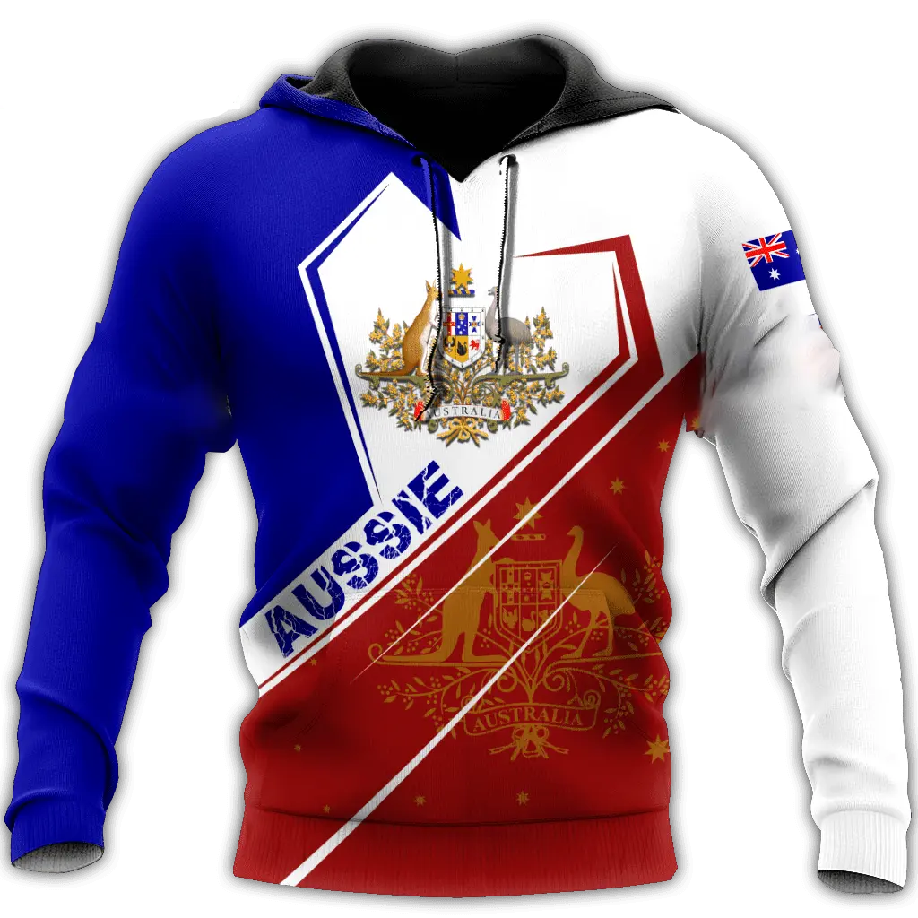 2023Australia Men's Hoodies 3D Full Printing Kangaroo Autumn Long Sleeve Casual Australia Flag Streetwear Designer Hooded Hoodie