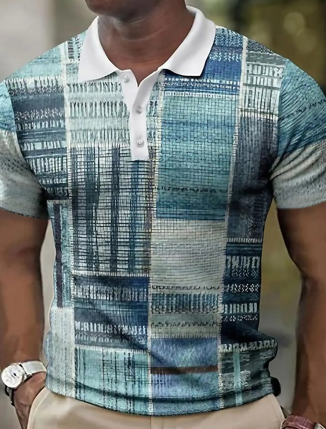 Men's Geometry Graphic Classic Prints Polo Shirt Fashion Golf Shirt Short Sleeves Shirt Outdoor Street Print Clothing Apparel