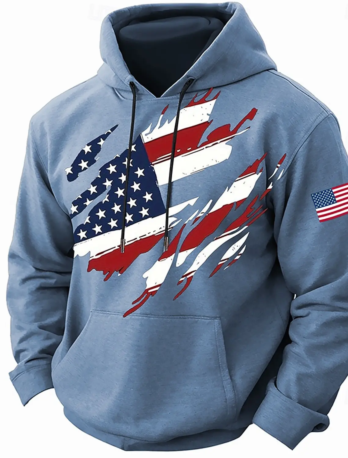 American US Flag Men's Fashion 3D Print Hoodie Streetwear  Hoodies Hooded Pocket 3D Print Fall Winter Designer Hoodie Sweatshirt