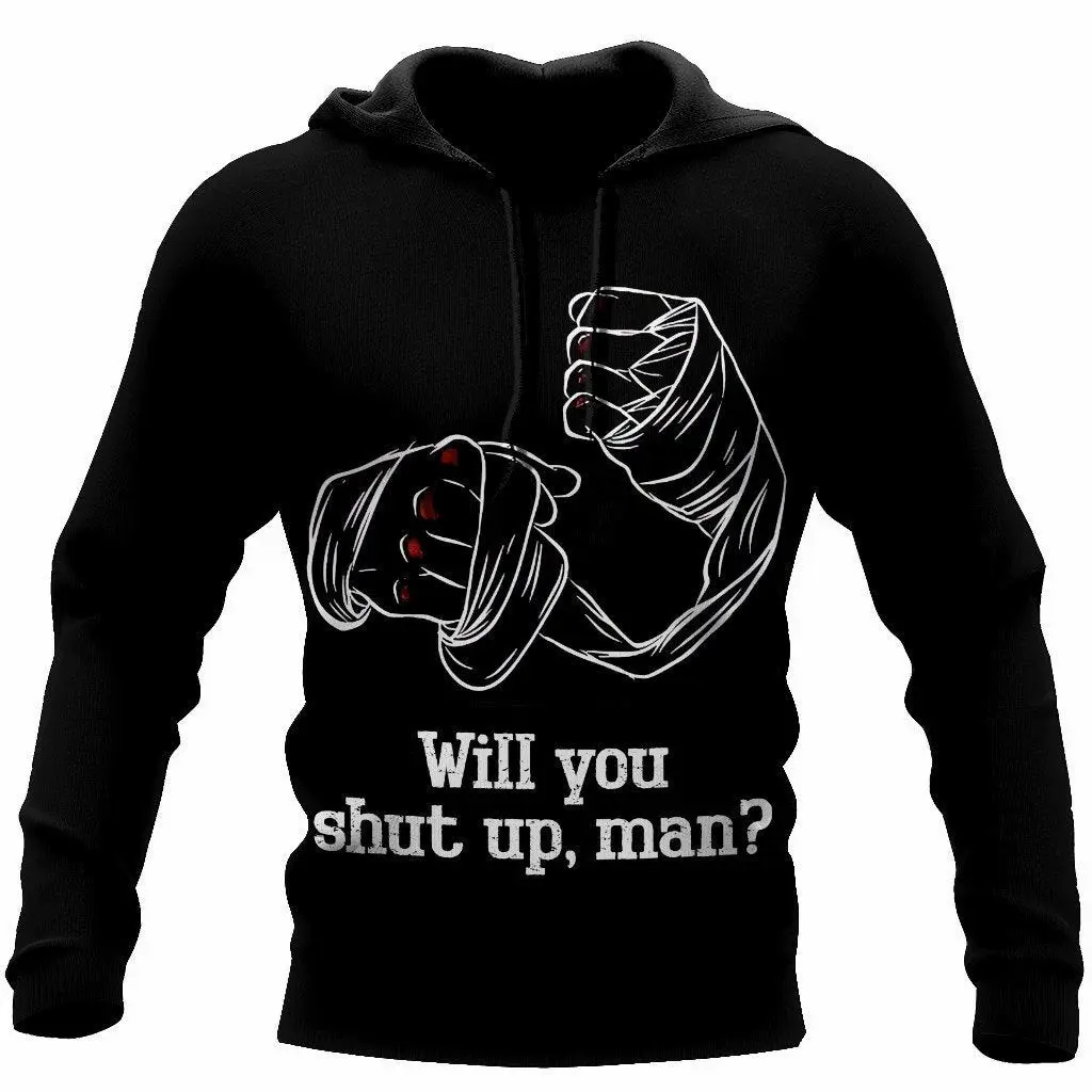 New Boxing Hoodies Men's Boxing Club Hoodie 3D Print Tops Autumn Long Sleeve Streetwear Hooded Hoodie For Men Sport Clothing