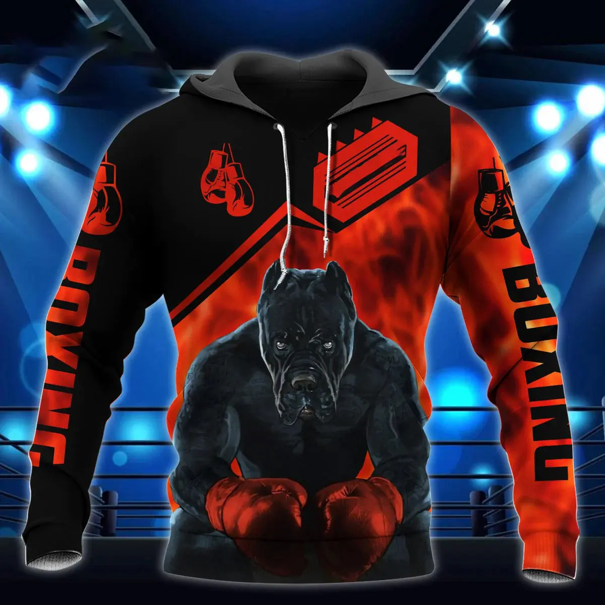 New Boxing Hoodies Men's Boxing Club Hoodie 3D Print Tops Autumn Long Sleeve Streetwear Hooded Hoodie For Men Sport Clothing