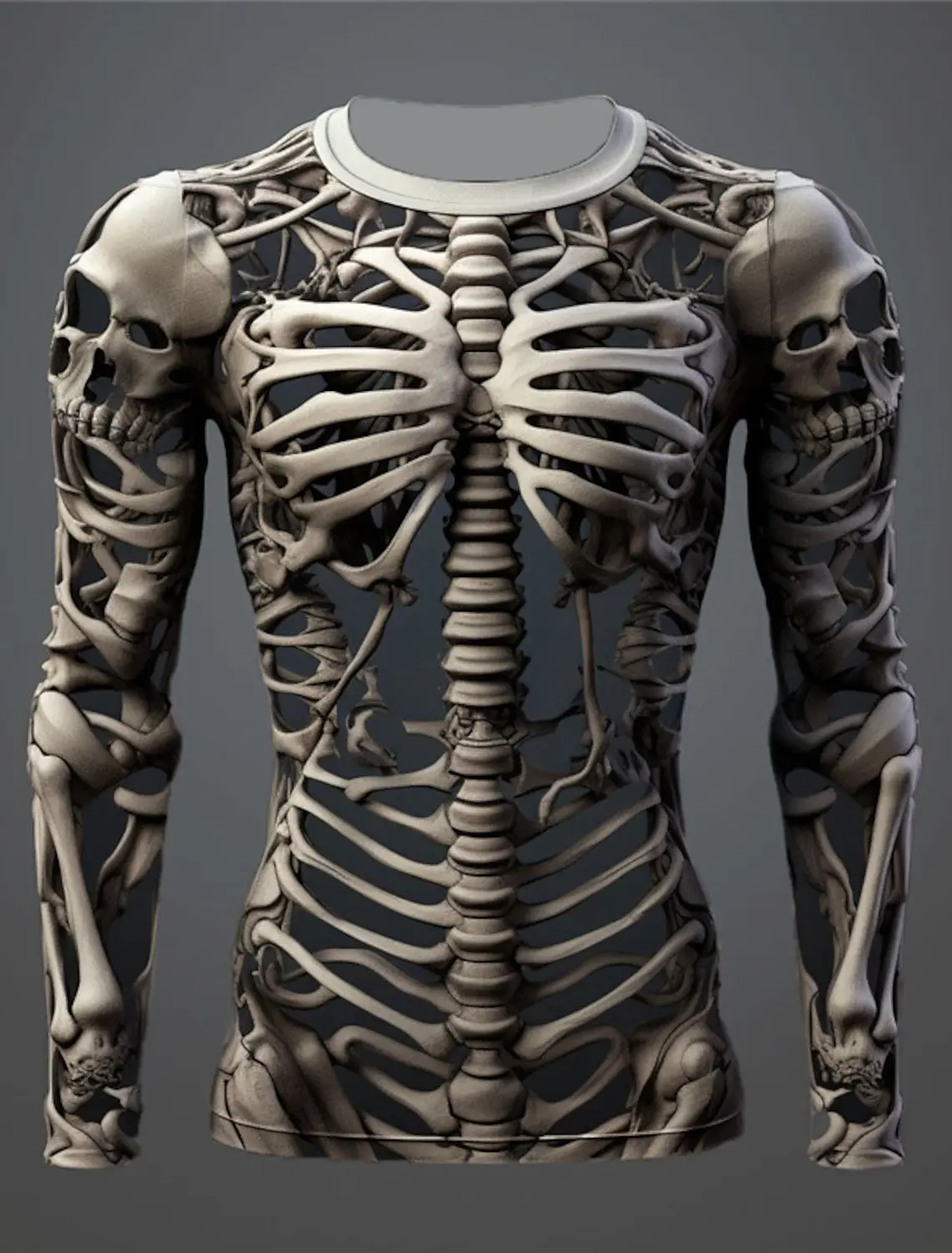 Men's Long Sleeve T-shirt for Men Clothing Casual with  Skeleton Skulls Graphic Tops Fashion  Harajuku 3D Full Printing Clothing