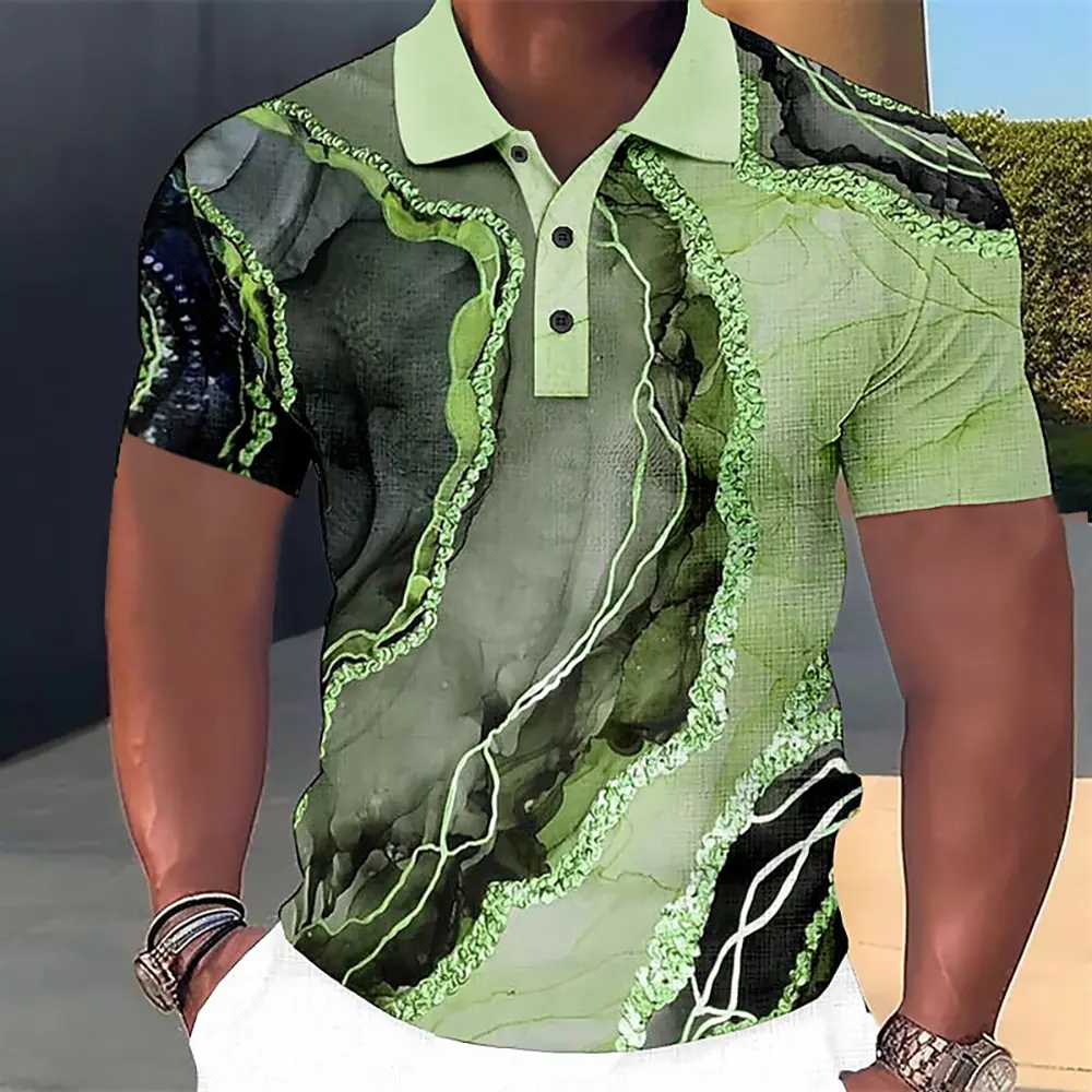 Luxury Men'S Polo T-Shirt 3d Colorful Printed Fashionable Men'S Clothing Street Designer Short Sleeve Oversized Shirt And Blouse