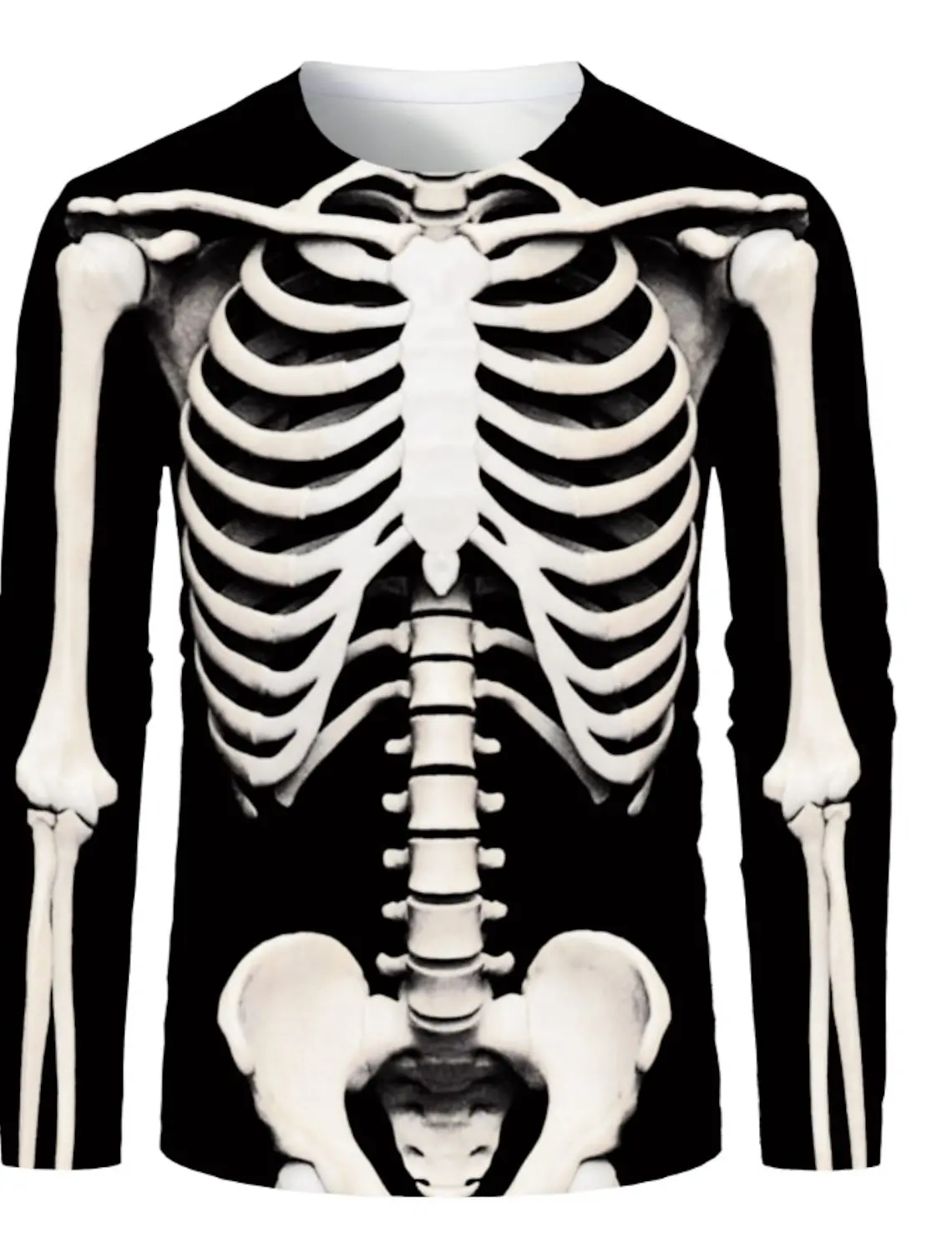 Unisex 3D Pattern Big Skull Print Crew Neck Costume Plus Size Halloween Daily Casual Party Street Red Black Green Long Sleeve