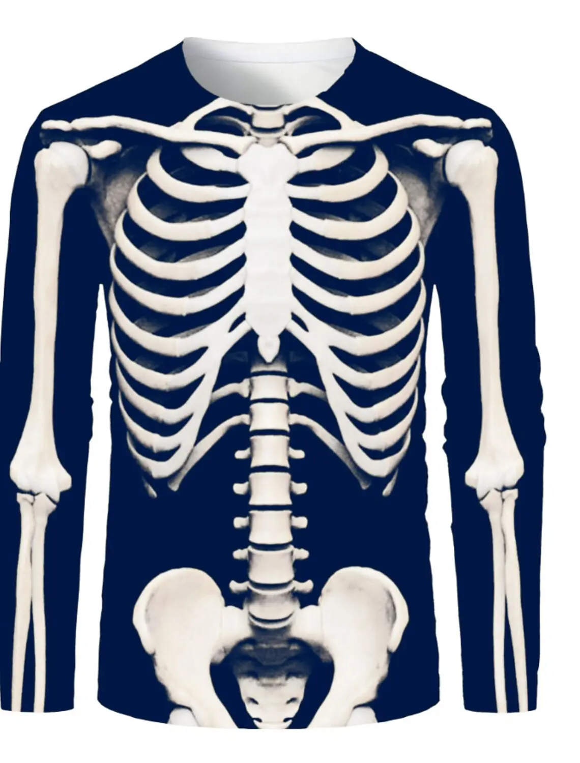 Unisex 3D Pattern Big Skull Print Crew Neck Costume Plus Size Halloween Daily Casual Party Street Red Black Green Long Sleeve