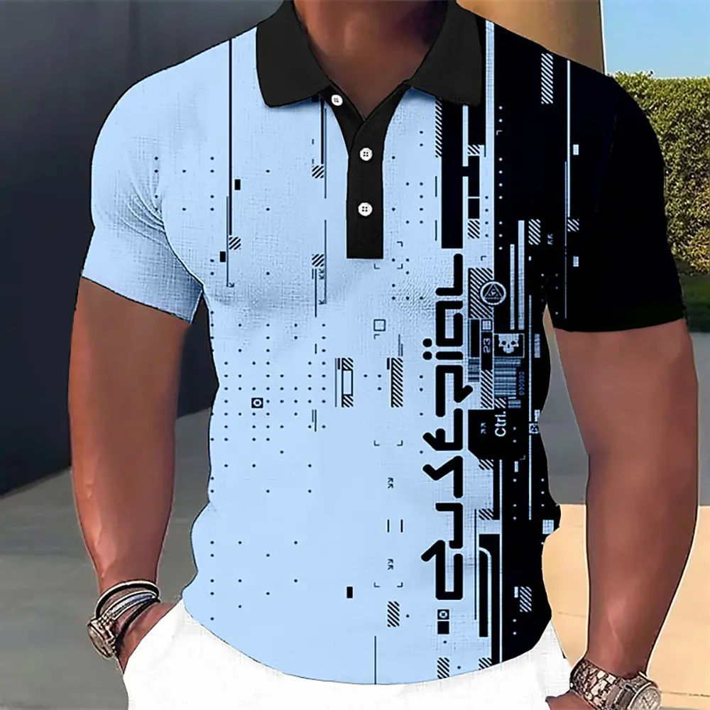 Simple Polo T-Shirts For Men 3d Printed High-Quality Men'S Clothing Summer Casual Short Sleeved Street Designer Top Big Size 6XL