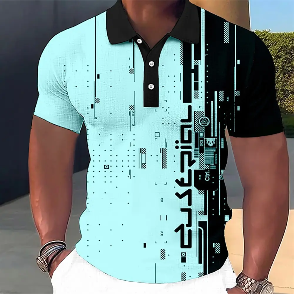 Simple Polo T-Shirts For Men 3d Printed High-Quality Men'S Clothing Summer Casual Short Sleeved Street Designer Top Big Size 6XL