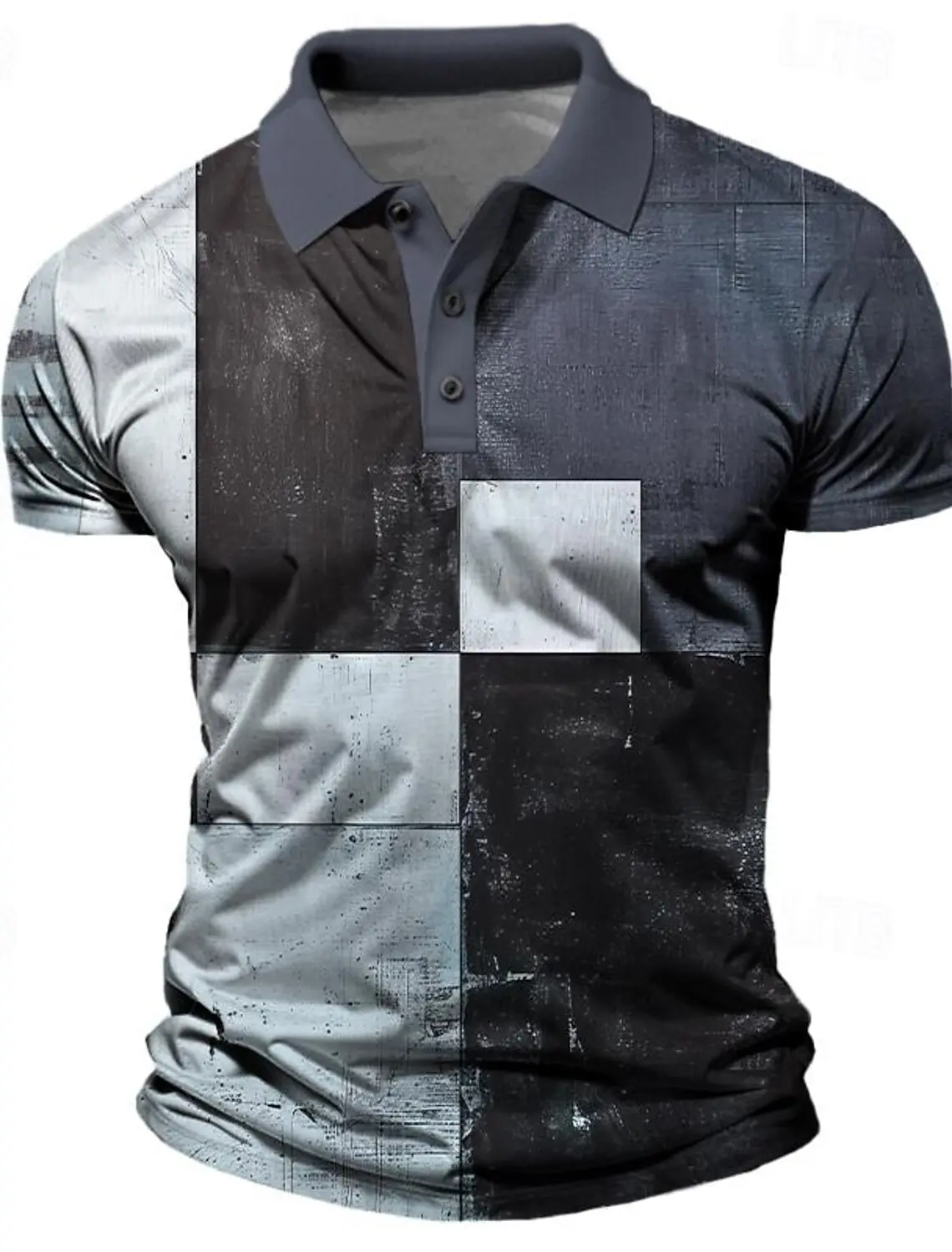 Men's Plaid Polo Shirts Golf Shirt Short Sleeve Polo Shirts Collared Shirts Vintage Casual Vacation Wear Formal Wear