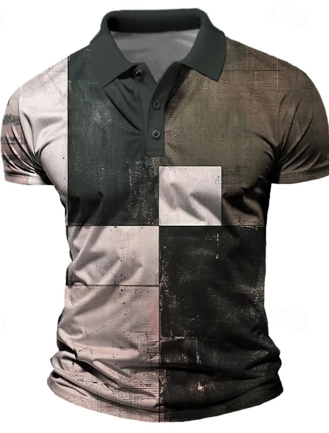 Men's Plaid Polo Shirts Golf Shirt Short Sleeve Polo Shirts Collared Shirts Vintage Casual Vacation Wear Formal Wear