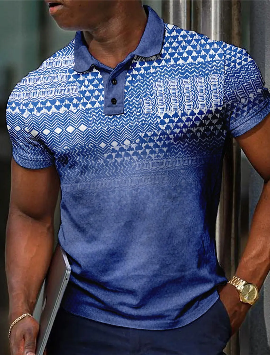 Fashion Men's Plaid Polo Shirts Golf Shirt Short Sleeve Polo Shirts Collared Shirts Vintage Casual Vacation Wear Formal Wear