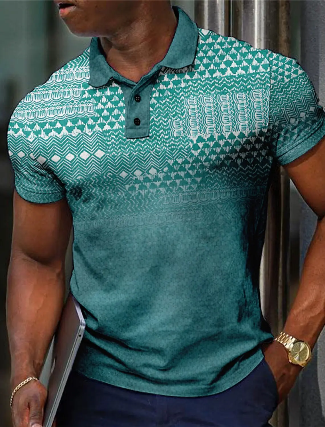 Fashion Men's Plaid Polo Shirts Golf Shirt Short Sleeve Polo Shirts Collared Shirts Vintage Casual Vacation Wear Formal Wear