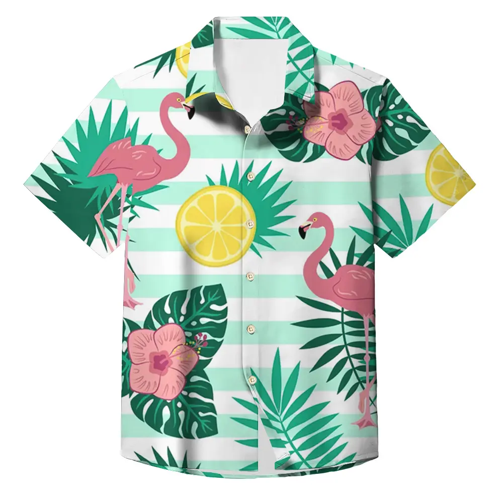 Fashion Men's Hawaiian Shirts 3D Print Coconut Palm Graphics Button Short Sleeve Lapel Streetwear Hawaiian shirts for men Summer