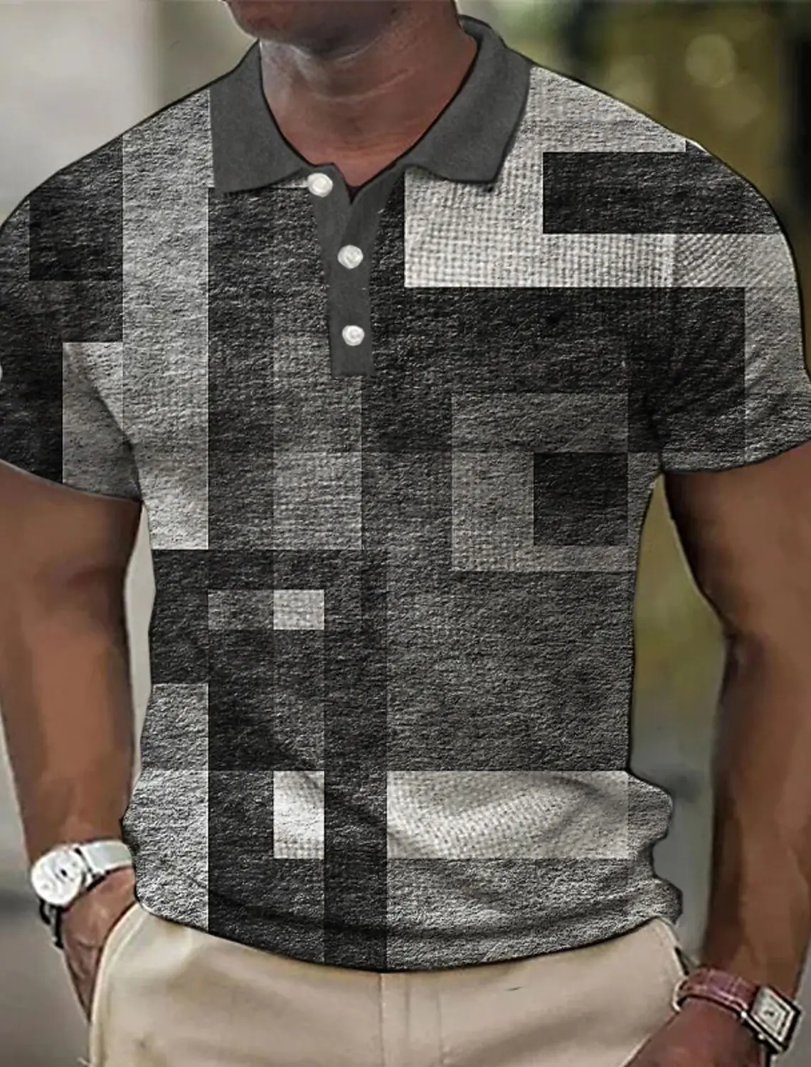 Men's Geometry Graphic Prints Geometry Polo Shirt Fashion Golf Shirt Short Sleeves Shirt Outdoor Street Print Clothing Apparel