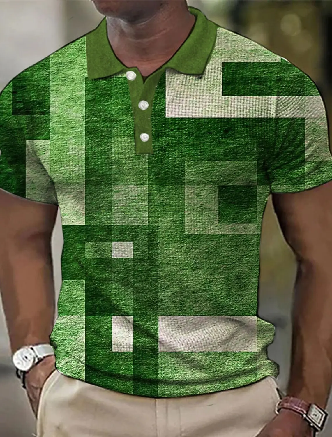 Men's Geometry Graphic Prints Geometry Polo Shirt Fashion Golf Shirt Short Sleeves Shirt Outdoor Street Print Clothing Apparel