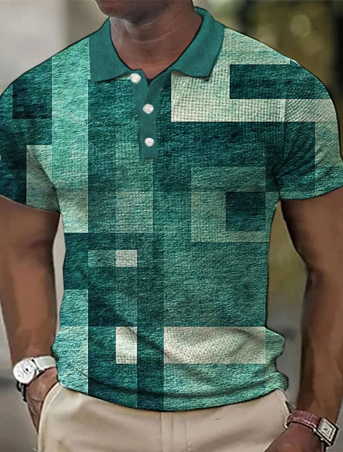 Men's Geometry Graphic Prints Geometry Polo Shirt Fashion Golf Shirt Short Sleeves Shirt Outdoor Street Print Clothing Apparel