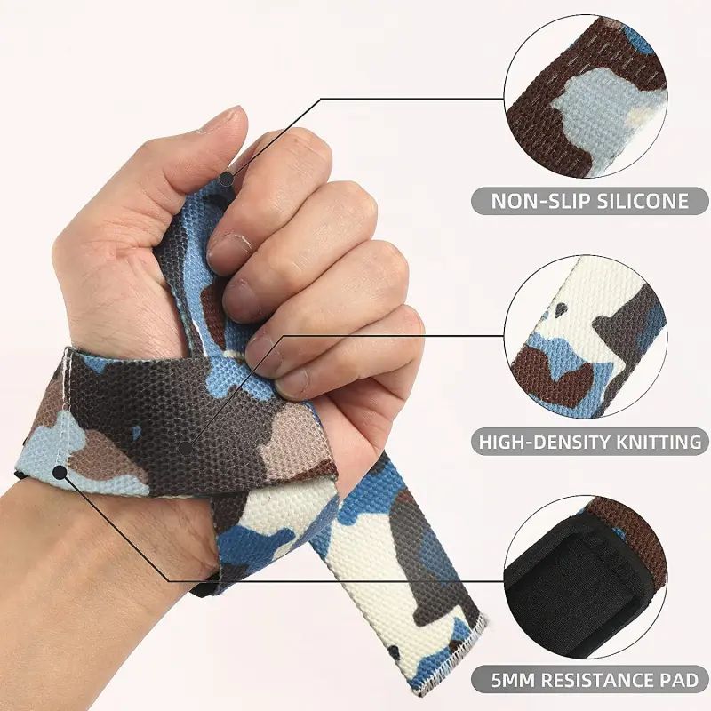 Weightlifting Strap with Wrist Band Gym Grip Bands Fitness Powerlifting Strength Weight Training Exercise Protection Wrist Strap
