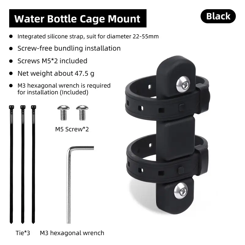 Bike Bottle Cage Mounting Base Adaptor For Handlebar SeatPost Fork Frame Install Bicycle Bottle Cage Holder Cycling Accessories