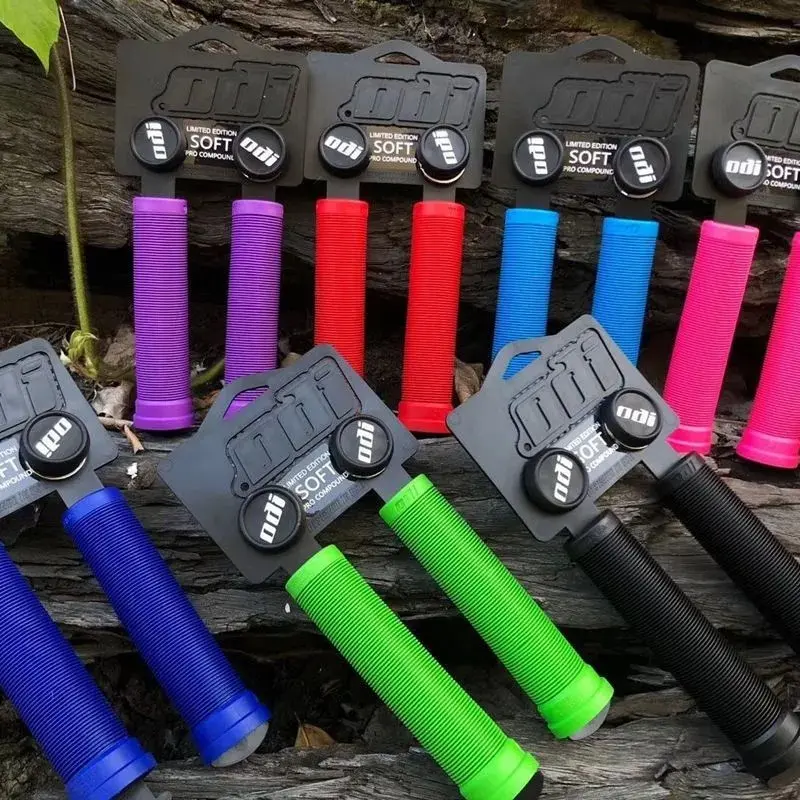 ODI MTB Handlebar Grips Soft Silicone Shockproof Handle bar Grip Wear-resistant BMX Balance Bicycle grip Bike Parts