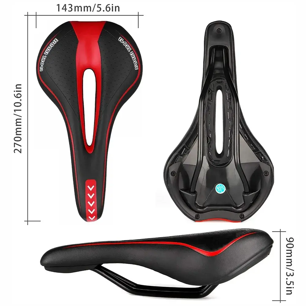 Bike Seat Comfortable Bicycle Saddle with Ergonomic Zone for Men & Women Bike Saddle Universal Fit For BMX, MTB & Road Bike