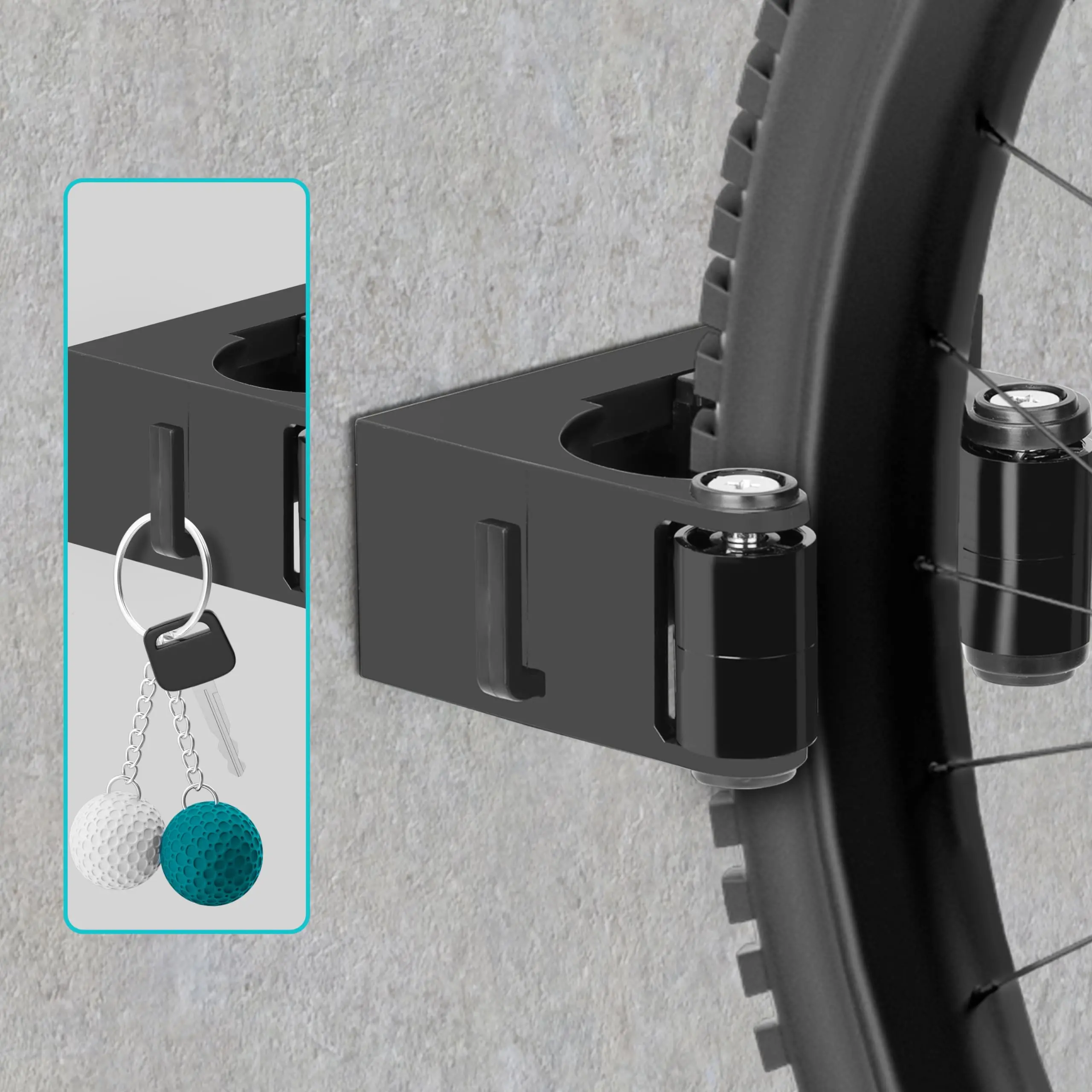 Adjustable Bicycle Wall Mounted Rack Indoor Vertical Mountain Bike Storage Display Stand Hook Parking Holder Cycling Accessories