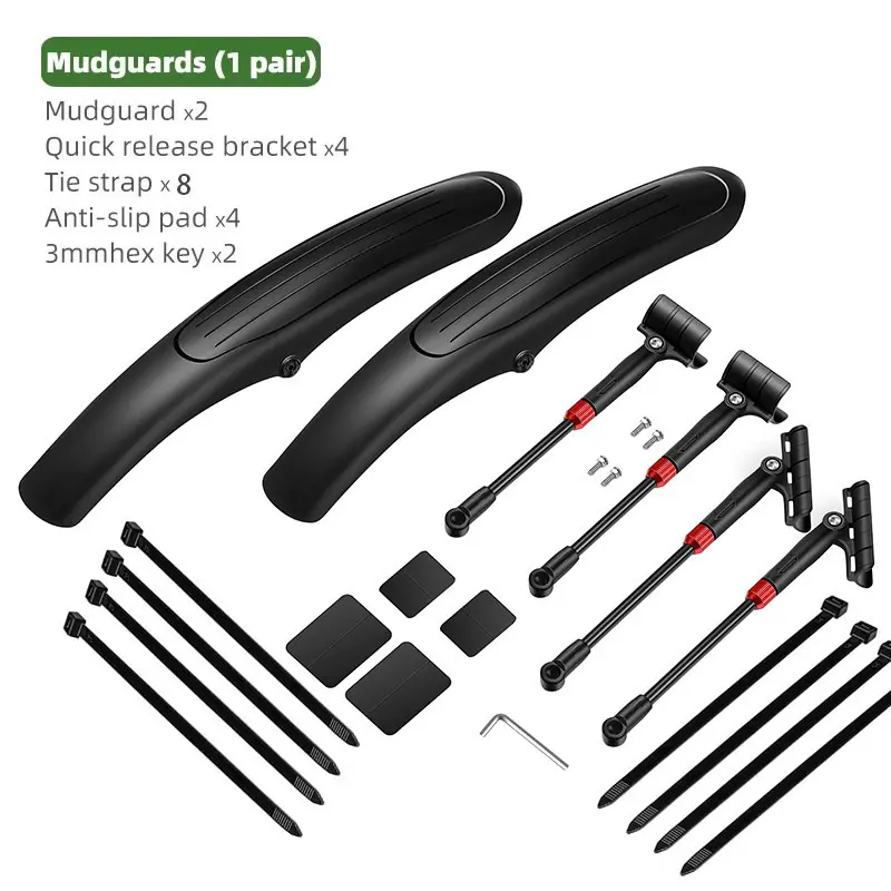 1/2PCS Bike Fenders Mudguard Adjustable Cycling Splash Guard Universal Bike Fender Bicycle Mudguard for 26 27.5 29 Inch Bike